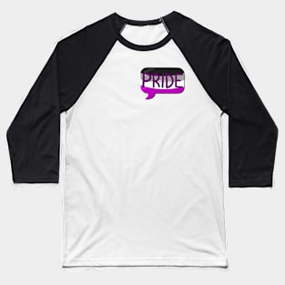 LGBTQ+ Pride Flag Bubble - Asexual Baseball T-Shirt